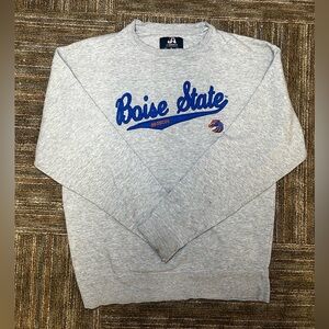 Vintage Boise State Sweatshirt Mens XL Gray J. America Embroidered Spellout USED